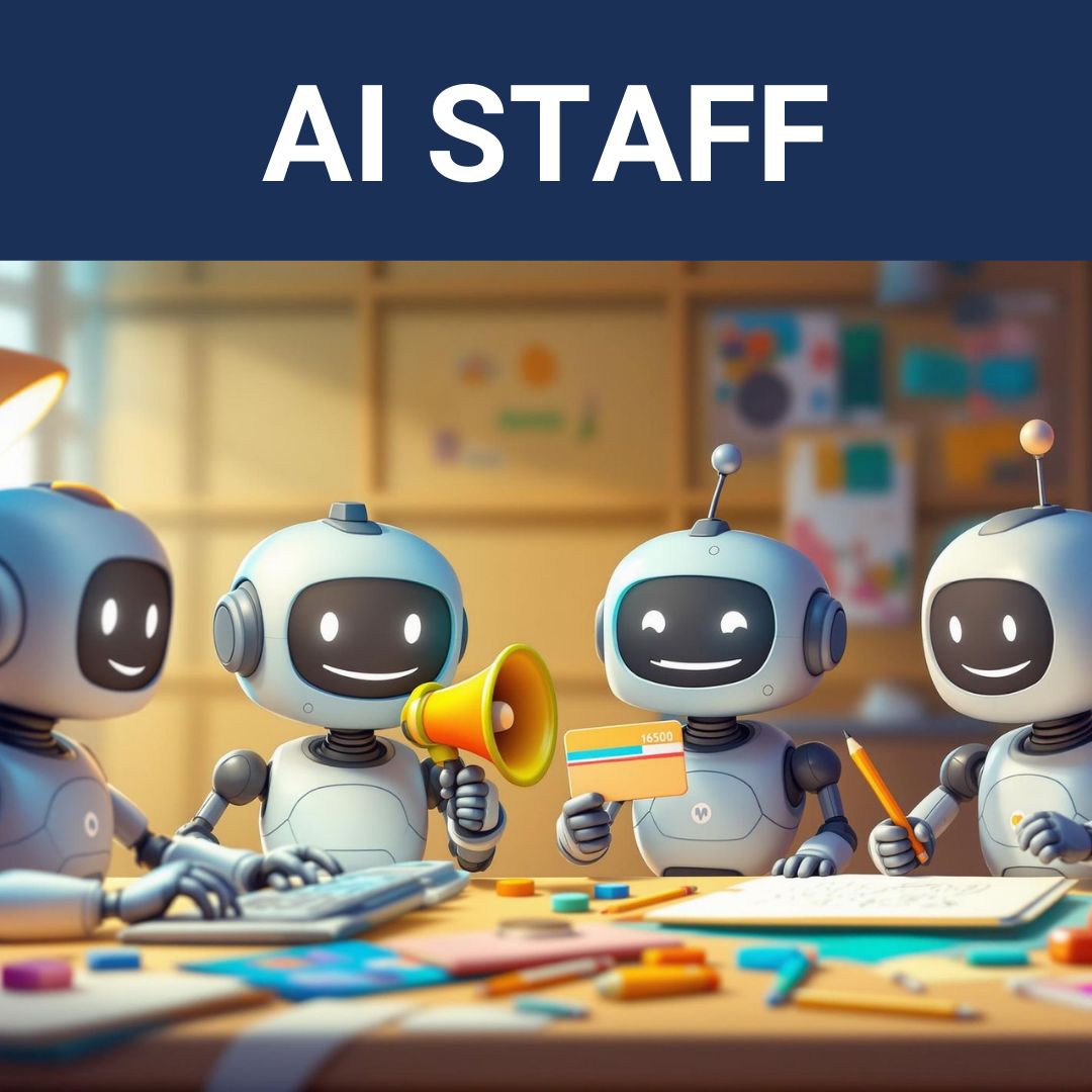 1 four robots assisting with business systems